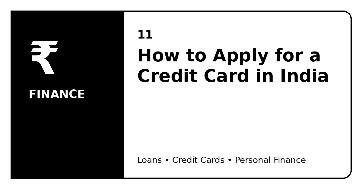 How to Apply for a Credit Card in India